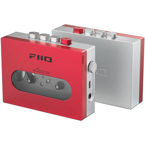 FiiO CP13 Portable Cassette Tape Player with 3.5mm Earphone Jack, Ultra-Low Wow&Flutter, Powered by Type-C or Lithium Battery (Red and Silver)