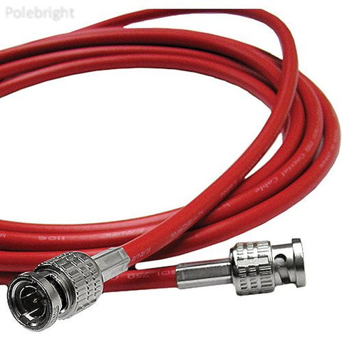 Canare 100' L-3CFW RG59 HD-SDI Coaxial Cable with Male BNCs (Red)