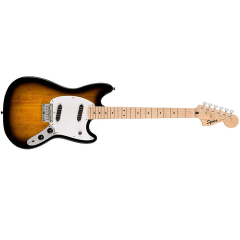 Squier Sonic Mustang Electric Guitar, with 2-Year Warranty, 2-Color Sunburst, Maple Fingerboard
