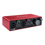 Focusrite Scarlett 2i2 USB Audio Interface (3rd Gen) Bundle with Mackie CR3-X Monitors (Pair) & Phone to Phone Cable