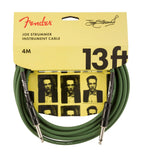 Fender Acoustic 100 Guitar Amplifier Bundle with Fender Joe Strummer Instrument Cable, Straight/Straight, Drab Green, 13ft