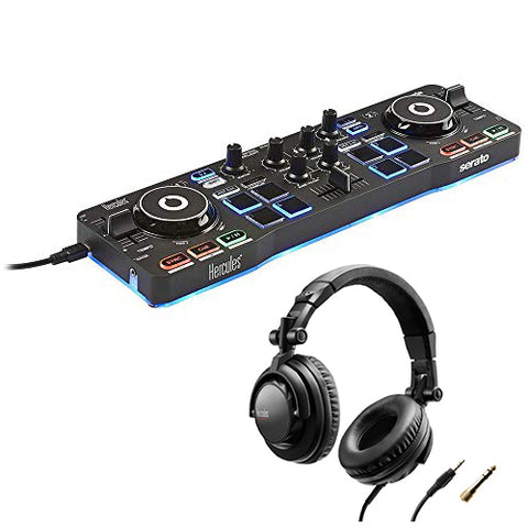 Hercules DJControl Starlight with LED Light & Resident Audio R100 Stereo Headphones Bundle