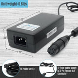 Indipro 12V, 10A AC Power Supply with 4-Pin Neutrix XLR Female Connector | Power Pro Cameras, Lights & Other Devices | Provide Continuous Power | Accepts 100 to 240 VAC Power | 8’ in Length