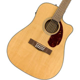 Fender CD-140SCE 12-String Dreadnought Cutaway Acoustic Electric Guitar with 2-Year Warranty, Fishman Pickup and Preamp System, Natural, with Case