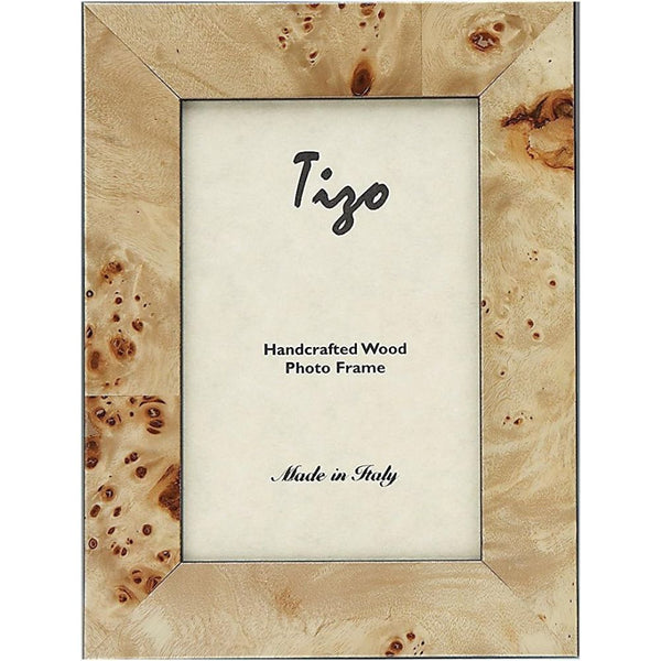 Tizo 5" X 7" Tan Wooden Frame, Made in Italy