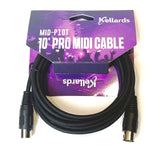 Kellards MID-P10T Pro MIDI to MIDI Cable 10 Feet