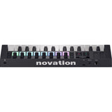 Novation Launchkey Mini 25 MK4 USB MIDI Keyboard Controller (25 Mini Keys) Bundle with Auray FP-P1L Universal Piano-Style Sustain Pedal and Hosa Mid-310 Black 10 ft. Midi cable