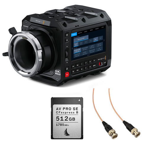 Blackmagic Design PYXIS 6K Cinema Box Camera (ARRI PL) Bundle with Angelbird 512GB Type B Memory Card and Elvid Slim SDI Cable RG-179 (2')