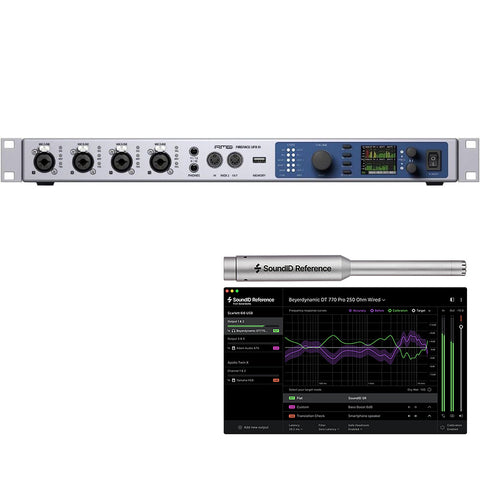 RME Fireface UFX III 188-Channel Audio Interface with USB 3.0 Bundle with SONARWORKS SoundID Reference Speaker and Headphone Calibration Software with Measurement Microphone