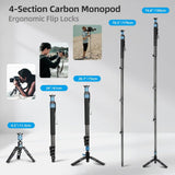 Sirui P-424FL 4-Section Carbon Fiber Monopod