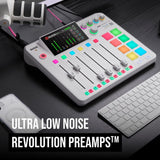 RØDE RØDECaster Pro II All-in-One Production Solution for Podcasting, Streaming, Music Production and Content Creation (White)