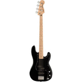 Squier by Fender Precision Bass Guitar Kit, Affinity Series, Laurel Fingerboard, Black Bundle with Fender Guitar Stand, Height-Adjustable with Sturdy Metal