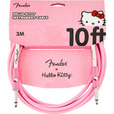 Fender Hello Kitty Instrument Cable, 10ft Guitar Cable, Pink (Pair)