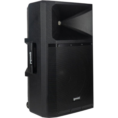 Gemini Sound GSP-2200: Elite 2200W 15" Active DJ PA Speaker with Bluetooth Stereo, Integrated 3-Channel Mixer, and Durable Design – Ideal for Music Hobbyists and Part-Time DJs