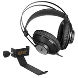 AKG K72 Closed-Back Studio Headphones Bundle with Clamp-On Headphones Holder for Microphone Stand