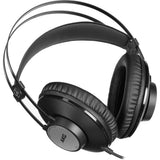AKG K72 Closed-Back Studio Headphones Bundle with Clamp-On Headphones Holder for Microphone Stand