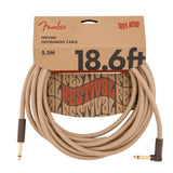 Fender Festival 18.6FT STR/ANG Hemp Instrument Cable (Natural) in 2-Pack