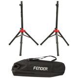 Fender Passport Event Series 2 Portable 375W Powered PA System Bundle with Fender Compact Speaker Stands, with Bag, P-52S Microphone Kit and Professional Series Cable 15'