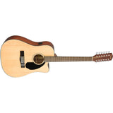 Fender 12-String Acoustic Electric Guitar, with 2-Year Warranty, with Fishman Acoustic Guitar Pickup with Tuner and Equalizer, Rounded Walnut Fingerboard, Glossed Natural Finish, Mahogany Construction