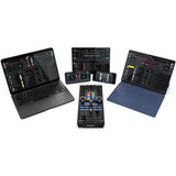 Reloop Mixtour Pro Portable 4-Deck DJ Controller for djay Pro Bundle with Polsen HPC-A30 Closed-Back Studio Monitor Headphones