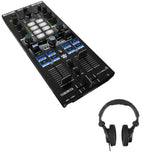 Reloop Mixtour Pro Portable 4-Deck DJ Controller for djay Pro Bundle with Polsen HPC-A30 Closed-Back Studio Monitor Headphones