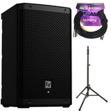 Electro-Voice ZLX-8P-G2 8" 2-Way 1000W Powered Loudspeaker with Bluetooth Black Bundle with Kellards XLR-P20T Pro 20' XLR Cable, Ultimate Air-Powered Lift-Assist Aluminum Tripod Speaker Stand Black
