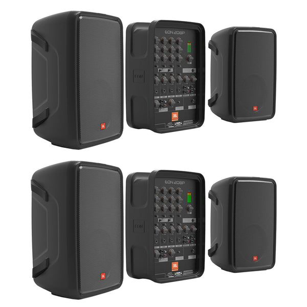 JBL Professional EON208P Portable All-in-One 2-way PA System with 8-Channel Mixer and Bluetooth (Pair)