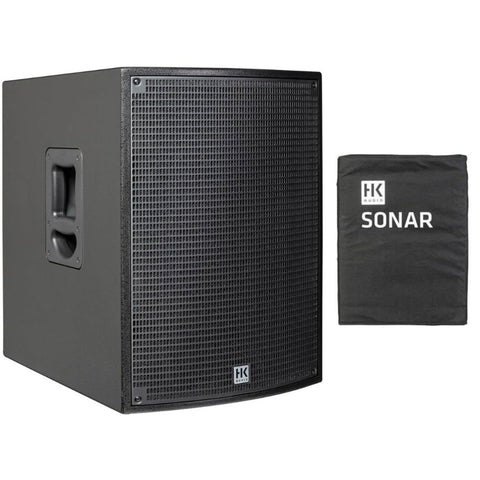 HK AUDIO SONAR 115 Sub D 1500W 15" Powered Subwoofer with DSP Bundle with HK AUDIO Cover Sof Sonar 115Subd