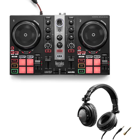 Mother Mantis: Hercules DJControl Inpulse 200 MK2 - Compact DJ Controller Bundle with Hercules HDP DJ45 Closed-Back, Over-Ear DJ Headphones Hercules DJ