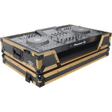 ProX XS-XDJXZ WFGLD ATA Flight Case ATA Flight Case For Pioneer XDJ-XZ DJ Controller with Laptop Shelf 1U Rack Space and Wheels - Gold Black