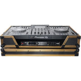 ProX XS-XDJXZ WFGLD ATA Flight Case ATA Flight Case For Pioneer XDJ-XZ DJ Controller with Laptop Shelf 1U Rack Space and Wheels - Gold Black