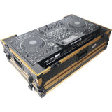 ProX XS-XDJXZ WFGLD ATA Flight Case ATA Flight Case For Pioneer XDJ-XZ DJ Controller with Laptop Shelf 1U Rack Space and Wheels - Gold Black