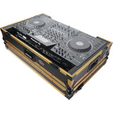 ProX XS-XDJXZ WFGLD ATA Flight Case ATA Flight Case For Pioneer XDJ-XZ DJ Controller with Laptop Shelf 1U Rack Space and Wheels - Gold Black