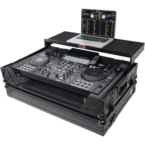 ProX Gig-Ready ATA-Style Flight Case with Laptop Shelf and Wheels for Pioneer XDJ-RX, DDJ-REV5 & XDJ-RX DJ Controllers (All-Black)