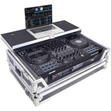 ProX ATA Flight-Style Road Case with Laptop Shelf for DDJ-FLX10 and DDJ-GRV6 Controllers (Black / Silver)