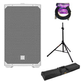Electro-Voice EVERSE 12 Weatherized Battery-Powered Loudspeaker with Bluetooth Audio and Control (White) Bundle with 20' XLR Cable, Speaker Stand and Speaker Stand Bag 51"