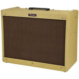 Fender Blues Deluxe Reissue 40-Watt 1x12-Inch Guitar Combo Amp - Tweed Bundle with Fender Joe Strummer Instrument Cable, Straight/Straight, Drab Green, 13ft