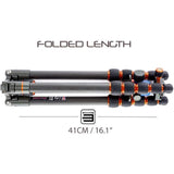 Carbon fiber, 23mm leg tube, 5-section tripod with BLACK AirHed Neo ballhead. (Black/Grey color)