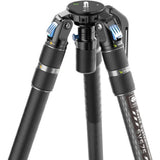 SIRUI SVS75 Professional Video Tripod, 61" Carbon Fiber Tripod with One-Step Height Adjustment, Mid-Level Spreader, Load up to 55.1lbs, Professional Tripod for Video Camera