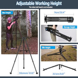 SIRUI SVS75 Professional Video Tripod, 61" Carbon Fiber Tripod with One-Step Height Adjustment, Mid-Level Spreader, Load up to 55.1lbs, Professional Tripod for Video Camera