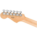 Fender Standard Stratocaster Electric Guitar - Olympic White Bundle with Classic Celluloid Guitar Picks 351 Shape 12-Pack, 10' Instrument Cable Black, Guitar Strap Black with White Logo