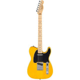 Fender Standard Telecaster Electric Guitar - Butterscotch Blonde Bundle with Fender Classic Guitar Picks 12-Pack, 10ft Series Instrument Cable Black, Logo Guitar Strap 2in Black with White