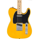 Fender Standard Telecaster Electric Guitar - Butterscotch Blonde Bundle with Fender Classic Guitar Picks 12-Pack, 10ft Series Instrument Cable Black, Logo Guitar Strap 2in Black with White