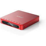 FiiO DM13 Multifunctional Portable Stereo CD Player with Long-Lasting Battery, Supports USB Ripping, Optical/coaxial/3.5mm/4.4mm outputs (Red Bluetooth)