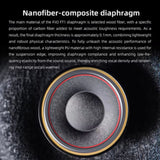 FiiO FT1 Closed-Back Over-Ear Nanowood Fiber Composite Diaphragm Wired Hi-Fi Headphones, Detachable Cable, American Black Walnut Wood Ear Cups for Home, Studio, Recording (Beech)