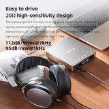 FiiO FT1 Pro Open-Back Planar Magnetic Wired Hi-Fi Headphones for Home, Studio, Recording, High Sensitivity (Black)