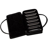 Fender Blues Deluxe Harmonica, Guitar Accessories, Pack of 7 with case (Keys C, G, A, D, F, E, B Flat)