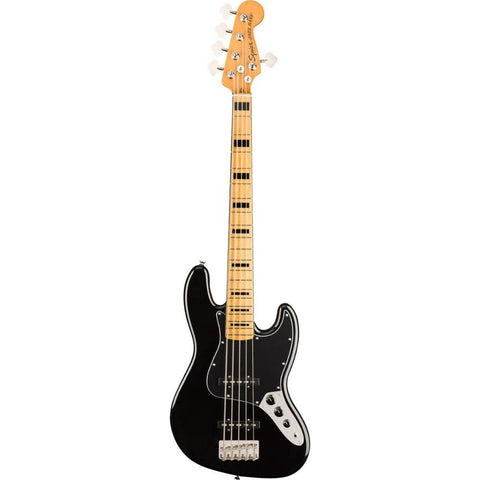 Squier Classic Vibe 70s 5-String Jazz Bass, Black, Maple Fingerboard