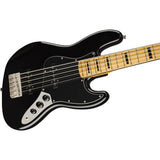 Squier Classic Vibe 70s 5-String Jazz Bass, Black, Maple Fingerboard