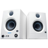 PreSonus Eris 3.5BT Bluetooth Studio Monitors (White), Pair — Powered, Active Monitor Speakers for Desktop, Turntable, Record Player, Bookshelf, DJ Speakers